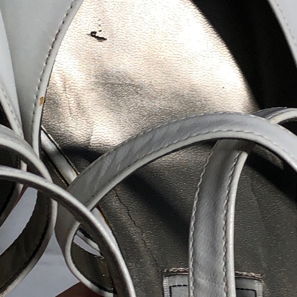 Ros Hommerson Pauly White Leather Round Toe Strappy Pumps Size 8.5M - Picture 11 of 16